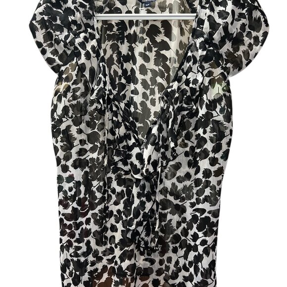 Reitmans Black & White Blouse - Sleeveless - Sheer - Picture 2 of 2